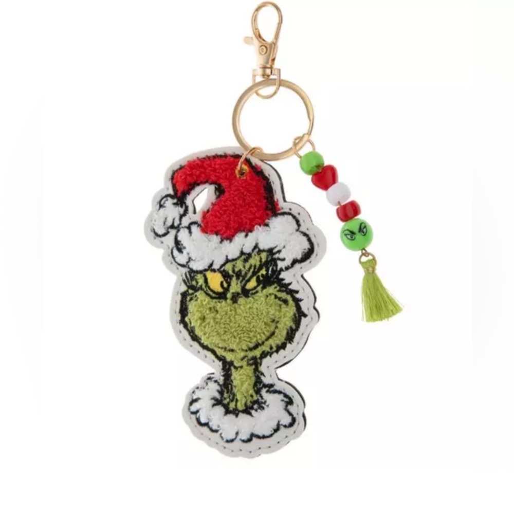 Grinch chenille Keychain Charm